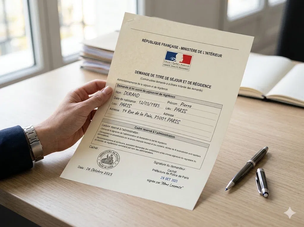 Demande de titre administratif pour changement de carte grise
